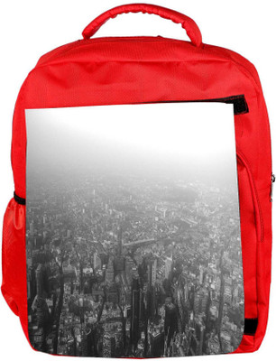 

Snoogg Eco Friendly Canvas Black White London Designer Backpack Rucksack School Travel Unisex Casual Canvas Bag Bookbag Satchel 5 L Backpack(Red)