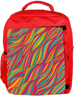 

Snoogg Eco Friendly Canvas Vector Seamless Abstract Hand Drawn Pattern Backpack Rucksack School Travel Unisex Casual Canvas Bag Bookbag Satchel 5 L Backpack(Red)