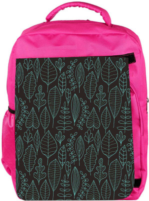 

Snoogg Eco Friendly Canvas Blue Leaves Designer Backpack Rucksack School Travel Unisex Casual Canvas Bag Bookbag Satchel 5 L Backpack(Pink)