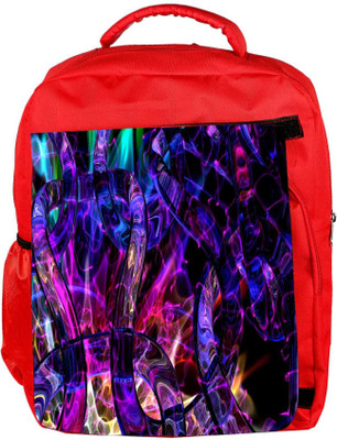 

Snoogg Eco Friendly Canvas Abstract Multicolor Design Designer Backpack Rucksack School Travel Unisex Casual Canvas Bag Bookbag Satchel 5 L Backpack(Red)