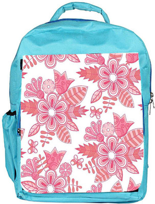 

Snoogg Eco Friendly Canvas Abstract Floral Background Backpack Rucksack School Travel Unisex Casual Canvas Bag Bookbag Satchel 5 L Backpack(Blue)