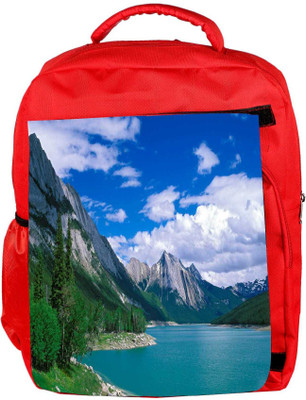 

Snoogg Eco Friendly Canvas Light Blue Water River Designer Backpack Rucksack School Travel Unisex Casual Canvas Bag Bookbag Satchel 5 L Backpack(Red)