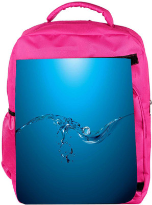

Snoogg Eco Friendly Canvas Water Drops Designer Backpack Rucksack School Travel Unisex Casual Canvas Bag Bookbag Satchel 5 L Backpack(Pink)