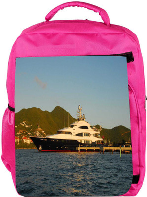 

Snoogg Eco Friendly Canvas White And Black Boat Designer Backpack Rucksack School Travel Unisex Casual Canvas Bag Bookbag Satchel 5 L Backpack(Pink)