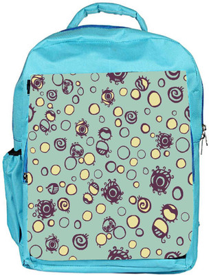 

Snoogg Eco Friendly Canvas Bubble Eyes Designer Backpack Rucksack School Travel Unisex Casual Canvas Bag Bookbag Satchel 5 L Backpack(Blue)