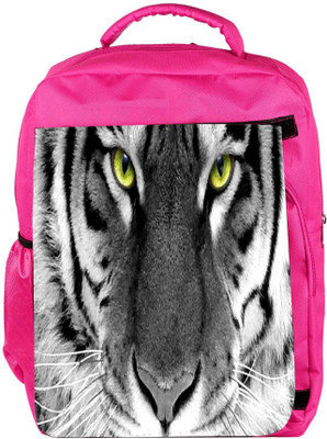 

Snoogg Eco Friendly Canvas White Tiger Designer Backpack Rucksack School Travel Unisex Casual Canvas Bag Bookbag Satchel 5 L Backpack(Pink)