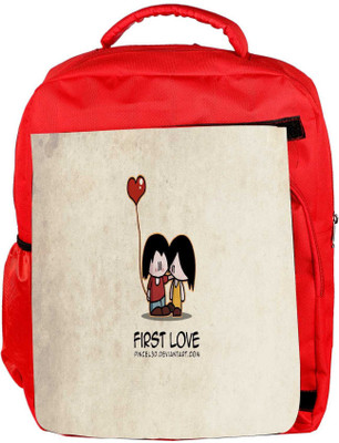 

Snoogg Eco Friendly Canvas First Love Designer Backpack Rucksack School Travel Unisex Casual Canvas Bag Bookbag Satchel 5 L Backpack(Red)