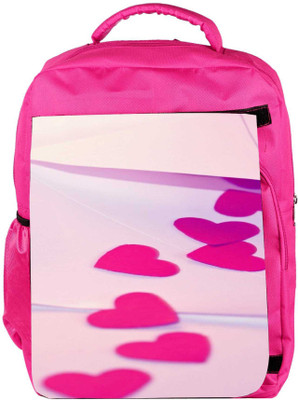

Snoogg Eco Friendly Canvas Red Drop Heart Backpack Rucksack School Travel Unisex Casual Canvas Bag Bookbag Satchel 5 L Backpack(Pink)