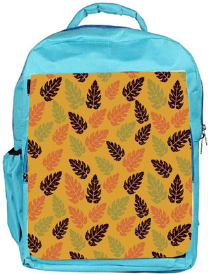 

Snoogg Eco Friendly Canvas Seamless Leaf Pattern Backpack Rucksack School Travel Unisex Casual Canvas Bag Bookbag Satchel 5 L Backpack(Blue)