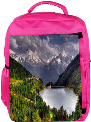 

Snoogg Eco Friendly Canvas Abstract Nature Designer Backpack Rucksack School Travel Unisex Casual Canvas Bag Bookbag Satchel 5 L Backpack(Pink)