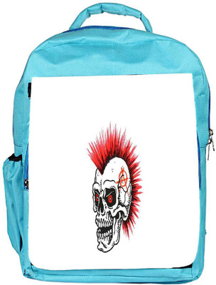 

Snoogg Eco Friendly Canvas Punky Skull Designer Backpack Rucksack School Travel Unisex Casual Canvas Bag Bookbag Satchel 5 L Backpack(Blue)