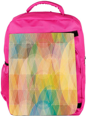 

Snoogg Eco Friendly Canvas Design Circular Mix Backpack Rucksack School Travel Unisex Casual Canvas Bag Bookbag Satchel 5 L Backpack(Pink)