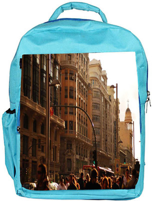 

Snoogg Eco Friendly Canvas Peoples In Street Designer Backpack Rucksack School Travel Unisex Casual Canvas Bag Bookbag Satchel 5 L Backpack(Blue)