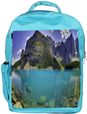 

Snoogg Eco Friendly Canvas Light Blue Water Designer Backpack Rucksack School Travel Unisex Casual Canvas Bag Bookbag Satchel 5 L Backpack(Blue)