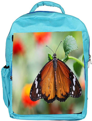 

Snoogg Eco Friendly Canvas Wet Butterfly Designer Backpack Rucksack School Travel Unisex Casual Canvas Bag Bookbag Satchel 5 L Backpack(Blue)