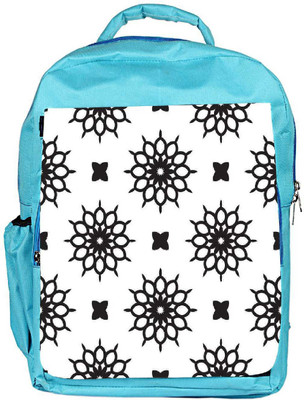 

Snoogg Eco Friendly Canvas Abstract Floral White Pattern Designer Backpack Rucksack School Travel Unisex Casual Canvas Bag Bookbag Satchel 5 L Backpack(Blue)