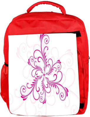 

Snoogg Eco Friendly Canvas Abstract Cool Pattern Tattoo Backpack Rucksack School Travel Unisex Casual Canvas Bag Bookbag Satchel 5 L Backpack(Red)