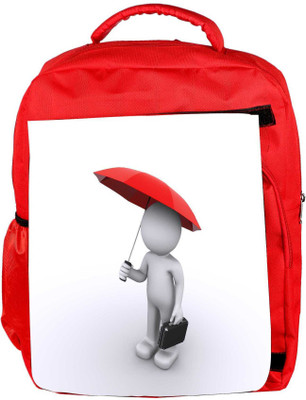 

Snoogg Eco Friendly Canvas 3D Character With Umbrella Backpack Rucksack School Travel Unisex Casual Canvas Bag Bookbag Satchel 5 L Backpack(Red)
