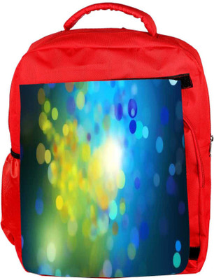 

Snoogg Eco Friendly Canvas Colourful Bubbles Backpack Rucksack School Travel Unisex Casual Canvas Bag Bookbag Satchel 5 L Backpack(Red)