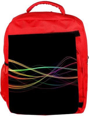 

Snoogg Eco Friendly Canvas Multiple Rays In Black Background Designer Backpack Rucksack School Travel Unisex Casual Canvas Bag Bookbag Satchel 5 L Backpack(Red)