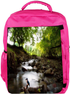 

Snoogg Eco Friendly Canvas Small Bird Designer Backpack Rucksack School Travel Unisex Casual Canvas Bag Bookbag Satchel 5 L Backpack(Pink)