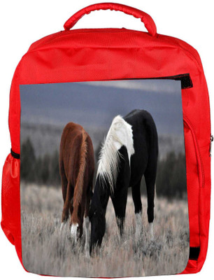 

Snoogg Eco Friendly Canvas Black And Brown Horse Designer Backpack Rucksack School Travel Unisex Casual Canvas Bag Bookbag Satchel 5 L Backpack(Red)