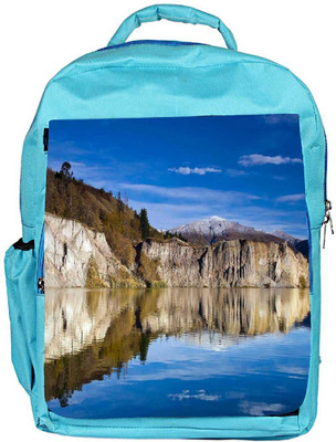 

Snoogg Eco Friendly Canvas River And Mountain Designer Backpack Rucksack School Travel Unisex Casual Canvas Bag Bookbag Satchel 5 L Backpack(Blue)