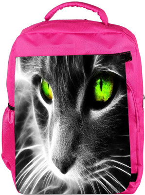 

Snoogg Eco Friendly Canvas Neon Eyes Designer Backpack Rucksack School Travel Unisex Casual Canvas Bag Bookbag Satchel 5 L Backpack(Pink)