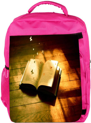 

Snoogg Eco Friendly Canvas Book Designer Backpack Rucksack School Travel Unisex Casual Canvas Bag Bookbag Satchel 5 L Backpack(Pink)