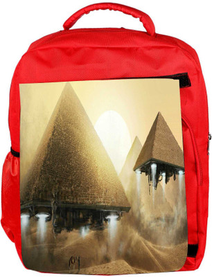 

Snoogg Eco Friendly Canvas Alien Pyramids Designer Backpack Rucksack School Travel Unisex Casual Canvas Bag Bookbag Satchel 5 L Backpack(Red)