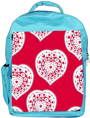 

Snoogg Eco Friendly Canvas White Heart Pink Pattern Designer Backpack Rucksack School Travel Unisex Casual Canvas Bag Bookbag Satchel 5 L Backpack(Blue)