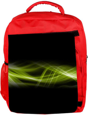 

Snoogg Eco Friendly Canvas Lite Green Abstract Design Designer Backpack Rucksack School Travel Unisex Casual Canvas Bag Bookbag Satchel 5 L Backpack(Red)