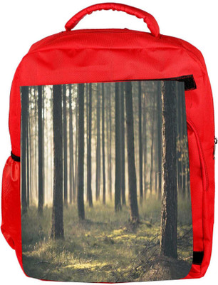 

Snoogg Eco Friendly Canvas Forest Surface Designer Backpack Rucksack School Travel Unisex Casual Canvas Bag Bookbag Satchel 5 L Backpack(Red)