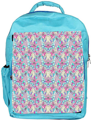 

Snoogg Eco Friendly Canvas Flower Pattern Backpack Rucksack School Travel Unisex Casual Canvas Bag Bookbag Satchel 5 L Backpack(Blue)
