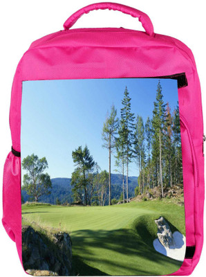 

Snoogg Eco Friendly Canvas Golf Park Designer Backpack Rucksack School Travel Unisex Casual Canvas Bag Bookbag Satchel 5 L Backpack(Pink)