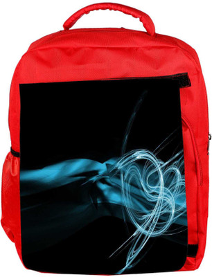 

Snoogg Eco Friendly Canvas Blue Smoke Designer Backpack Rucksack School Travel Unisex Casual Canvas Bag Bookbag Satchel 5 L Backpack(Red)