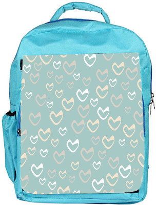 

Snoogg Eco Friendly Canvas Small Hearts Green Pattern Designer Backpack Rucksack School Travel Unisex Casual Canvas Bag Bookbag Satchel 5 L Backpack(Blue)
