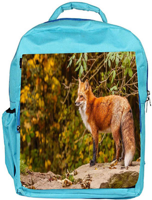 

Snoogg Eco Friendly Canvas Fox Designer Backpack Rucksack School Travel Unisex Casual Canvas Bag Bookbag Satchel 5 L Backpack(Blue)