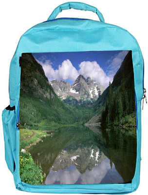 

Snoogg Eco Friendly Canvas Green Mountains Designer Backpack Rucksack School Travel Unisex Casual Canvas Bag Bookbag Satchel 5 L Backpack(Blue)