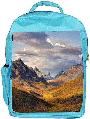 

Snoogg Eco Friendly Canvas Abstract Mountain Nature View Designer Backpack Rucksack School Travel Unisex Casual Canvas Bag Bookbag Satchel 5 L Backpack(Blue)