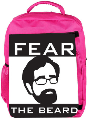 

Snoogg Eco Friendly Canvas Fear The Beard 2745 Backpack Rucksack School Travel Unisex Casual Canvas Bag Bookbag Satchel 5 L Backpack(Pink)