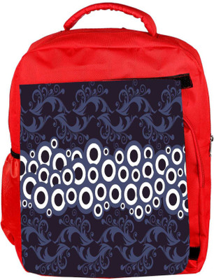 

Snoogg Eco Friendly Canvas White Circles Designer Backpack Rucksack School Travel Unisex Casual Canvas Bag Bookbag Satchel 5 L Backpack(Red)