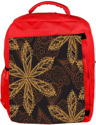 

Snoogg Eco Friendly Canvas Seamless Texture With Flowers And Butterflies Endless Floral Pattern Backpack Rucksack School Travel Unisex Casual Canvas Bag Bookbag Satchel 5 L Backpack(Red)
