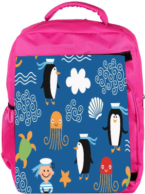 

Snoogg Eco Friendly Canvas Marine Pattern 2878 Backpack Rucksack School Travel Unisex Casual Canvas Bag Bookbag Satchel 5 L Backpack(Pink)