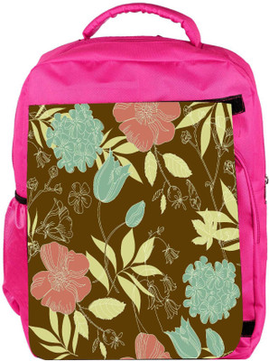 

Snoogg Eco Friendly Canvas Seamless Vintage Flower Pattern Backpack Rucksack School Travel Unisex Casual Canvas Bag Bookbag Satchel 5 L Backpack(Pink)