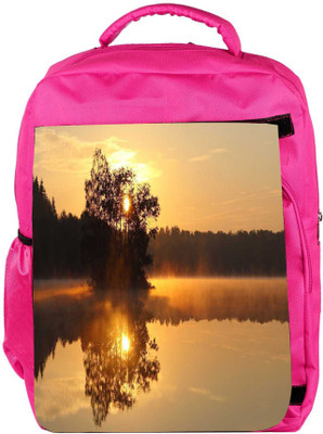 

Snoogg Eco Friendly Canvas Tree In The River Designer Backpack Rucksack School Travel Unisex Casual Canvas Bag Bookbag Satchel 5 L Backpack(Pink)