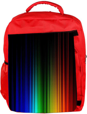 

Snoogg Eco Friendly Canvas Rainbow Color Design Designer Backpack Rucksack School Travel Unisex Casual Canvas Bag Bookbag Satchel 5 L Backpack(Red)