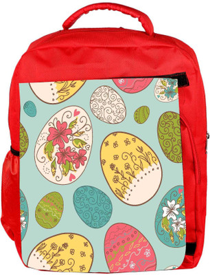 

Snoogg Eco Friendly Canvas Colorful Eggs Designer Backpack Rucksack School Travel Unisex Casual Canvas Bag Bookbag Satchel 5 L Backpack(Red)
