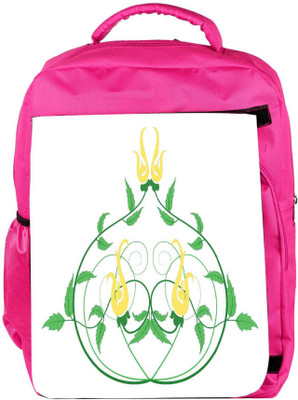 

Snoogg Eco Friendly Canvas Decorative Flourish Frame Backpack Rucksack School Travel Unisex Casual Canvas Bag Bookbag Satchel 5 L Backpack(Pink)