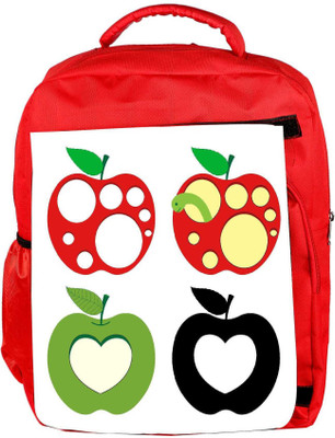 

Snoogg Eco Friendly Canvas Colorful Apples Designer Backpack Rucksack School Travel Unisex Casual Canvas Bag Bookbag Satchel 5 L Backpack(Red)